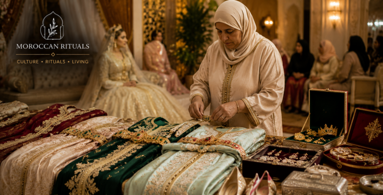 The Negafa: The Woman Who Actually Runs a Moroccan Wedding A portrait of the negafa — the specialist who dresses the bride